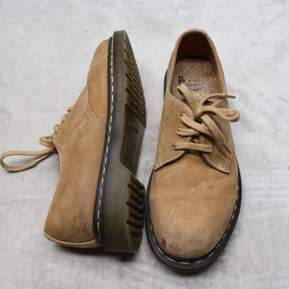 Dr. Martens Unisex 8M 9M Oxford Brown Tumbled Nubuck Leather Classic Lace-Up